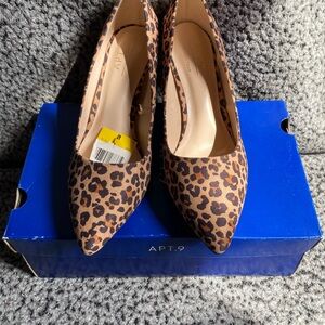 Apt. 9 Leopard-Print Pointed Toe Pumps - Brown and Black